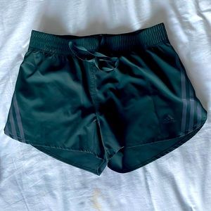 Hunter Green Adidas 3’ Running Shorts